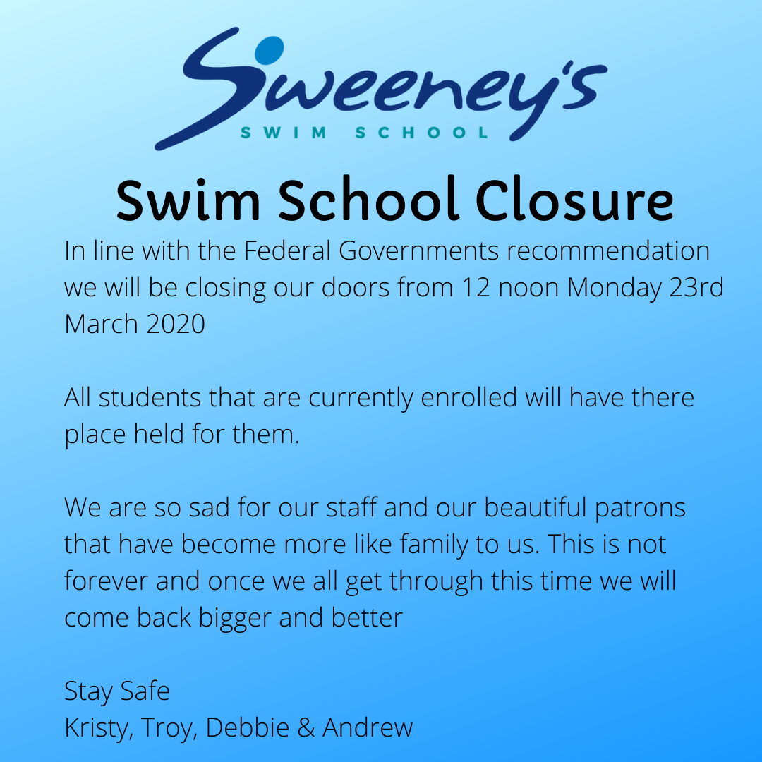 Swim School Closure